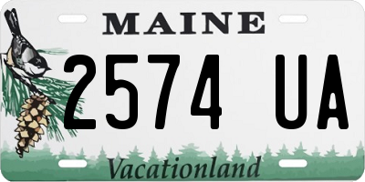 ME license plate 2574UA