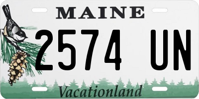 ME license plate 2574UN