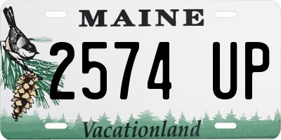 ME license plate 2574UP