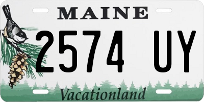 ME license plate 2574UY