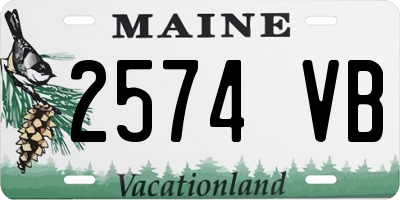 ME license plate 2574VB