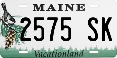 ME license plate 2575SK