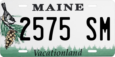 ME license plate 2575SM