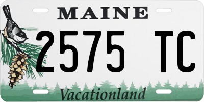 ME license plate 2575TC
