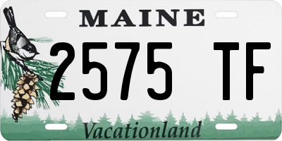 ME license plate 2575TF