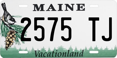 ME license plate 2575TJ