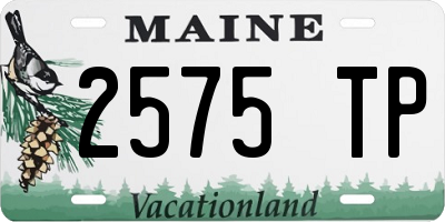 ME license plate 2575TP