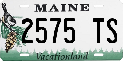ME license plate 2575TS