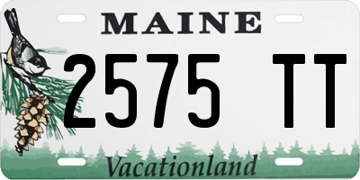 ME license plate 2575TT