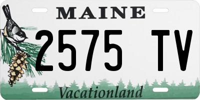 ME license plate 2575TV