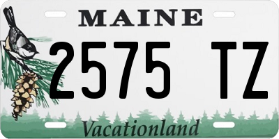 ME license plate 2575TZ