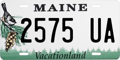 ME license plate 2575UA