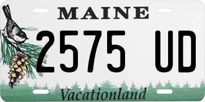 ME license plate 2575UD