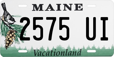 ME license plate 2575UI