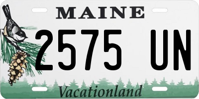 ME license plate 2575UN