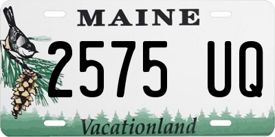 ME license plate 2575UQ