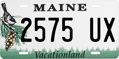 ME license plate 2575UX