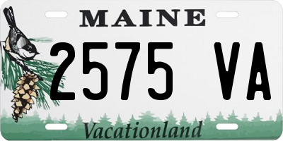 ME license plate 2575VA