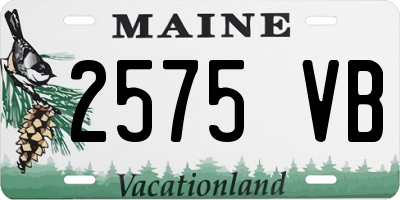 ME license plate 2575VB