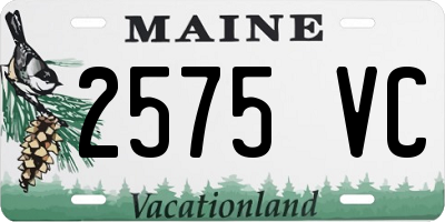 ME license plate 2575VC