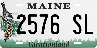 ME license plate 2576SL