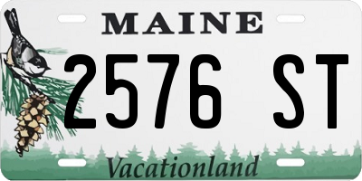ME license plate 2576ST