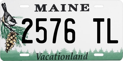 ME license plate 2576TL