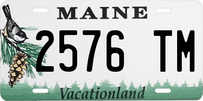 ME license plate 2576TM