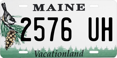 ME license plate 2576UH