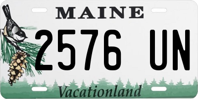 ME license plate 2576UN