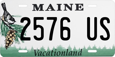 ME license plate 2576US