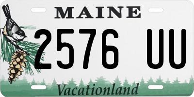 ME license plate 2576UU
