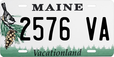 ME license plate 2576VA