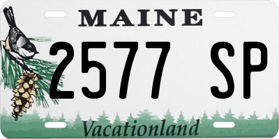 ME license plate 2577SP