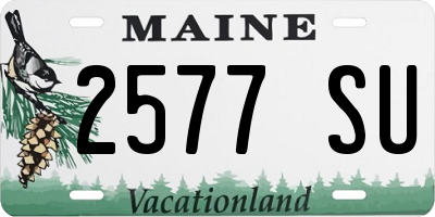 ME license plate 2577SU