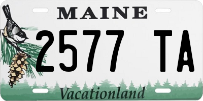 ME license plate 2577TA