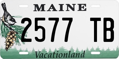 ME license plate 2577TB