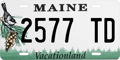 ME license plate 2577TD