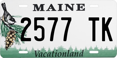 ME license plate 2577TK