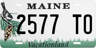 ME license plate 2577TO