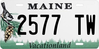 ME license plate 2577TW