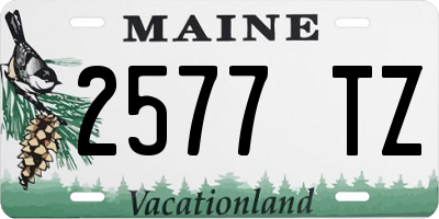 ME license plate 2577TZ