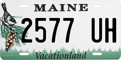 ME license plate 2577UH