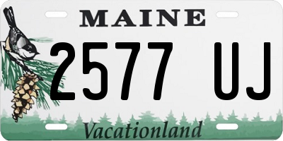 ME license plate 2577UJ