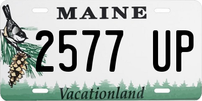 ME license plate 2577UP