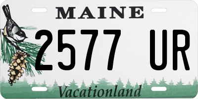 ME license plate 2577UR