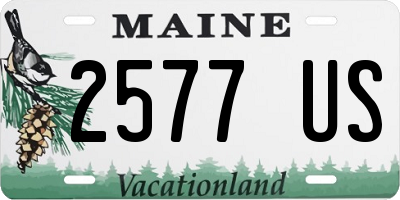 ME license plate 2577US