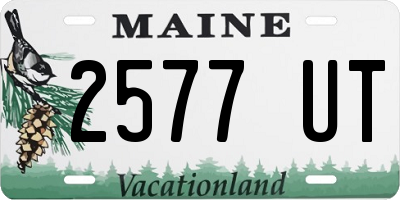 ME license plate 2577UT