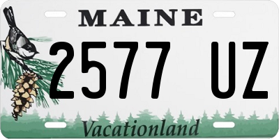 ME license plate 2577UZ