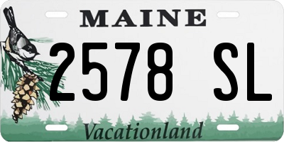 ME license plate 2578SL